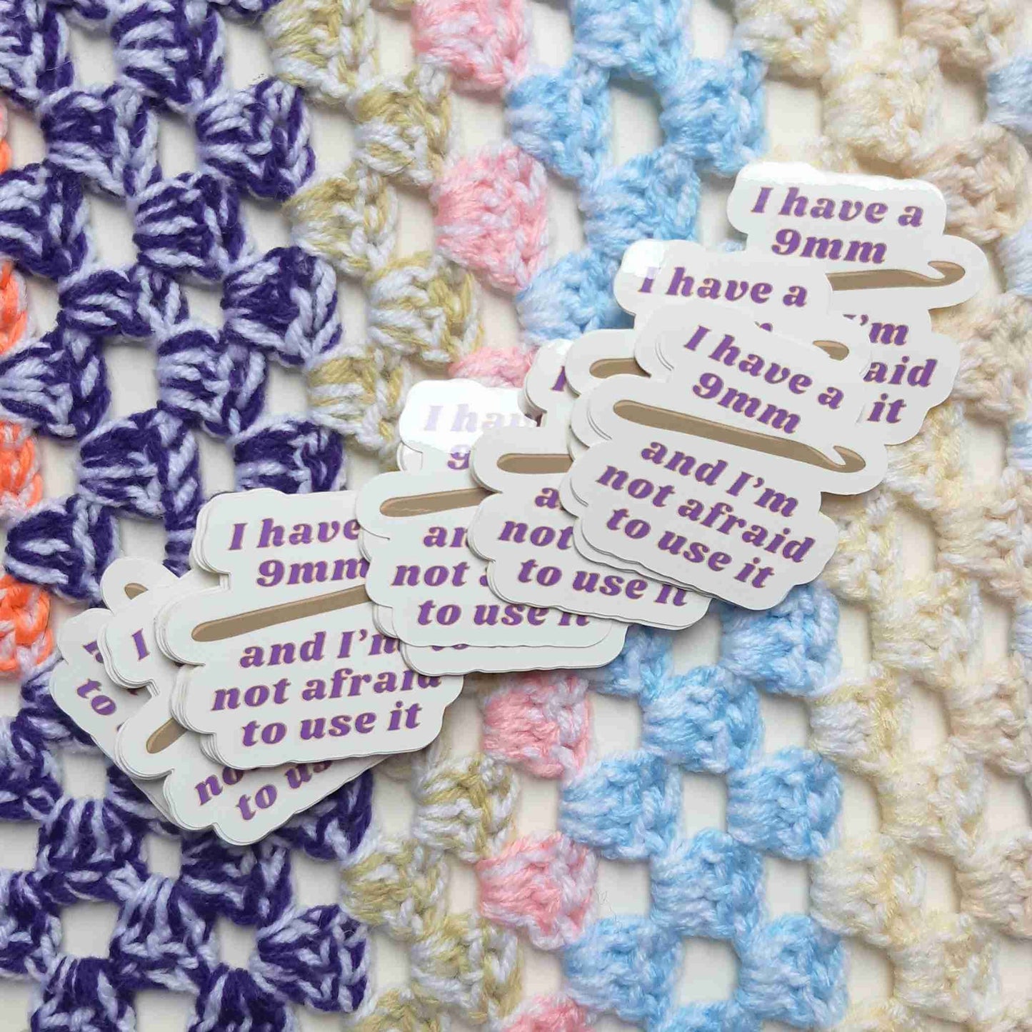 Funny Crochet Joke Die Cut Sticker