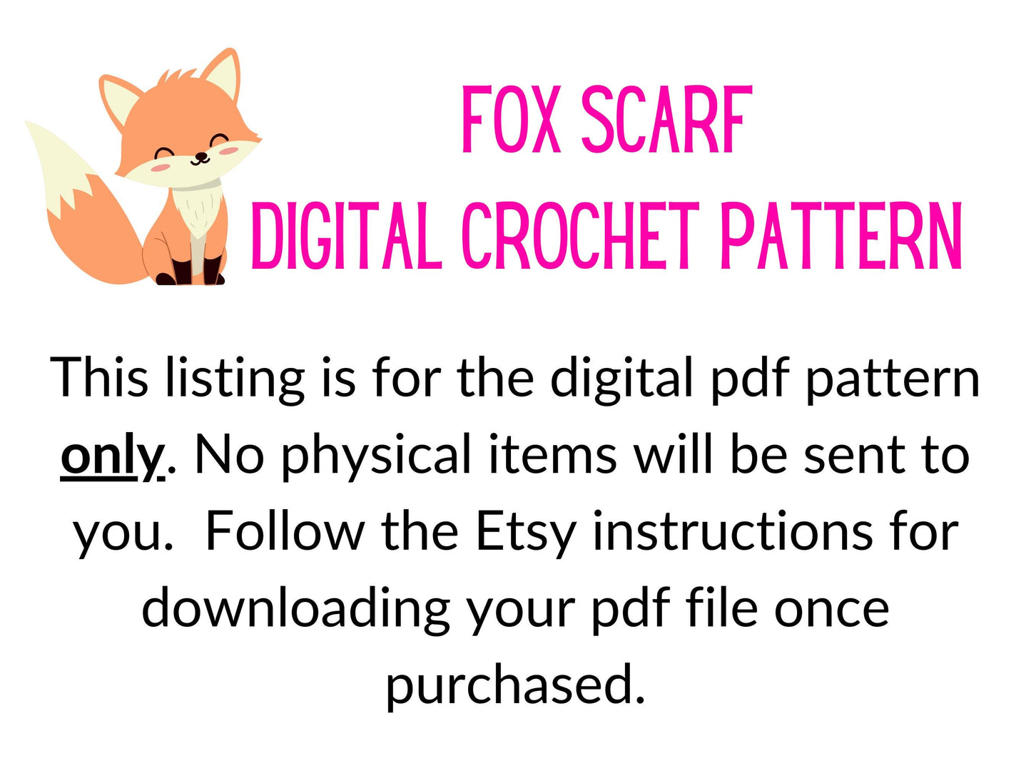 Easy Fox Scarf Crochet Pattern