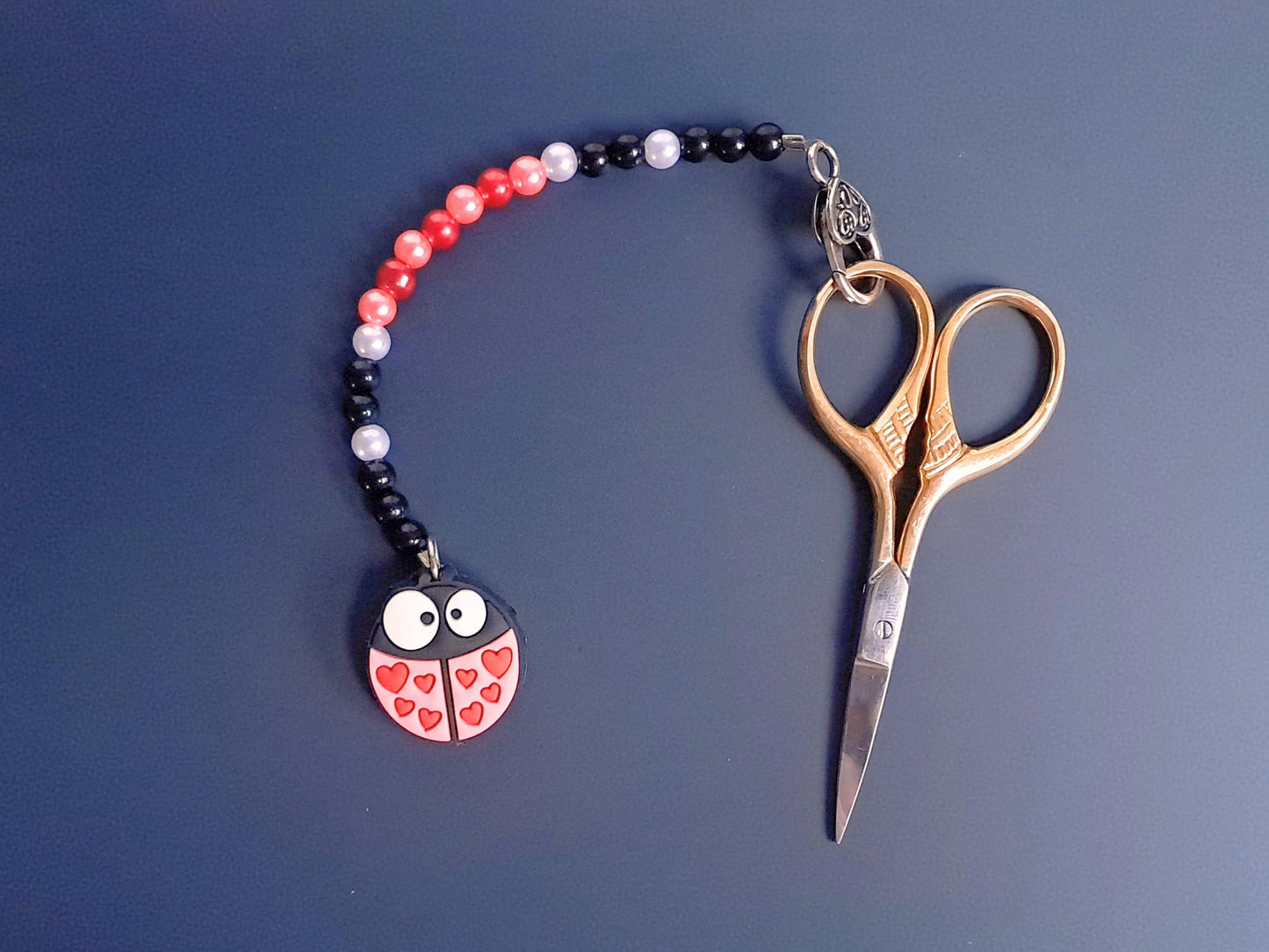 Ladybird Scissor Fob with Protection Bead