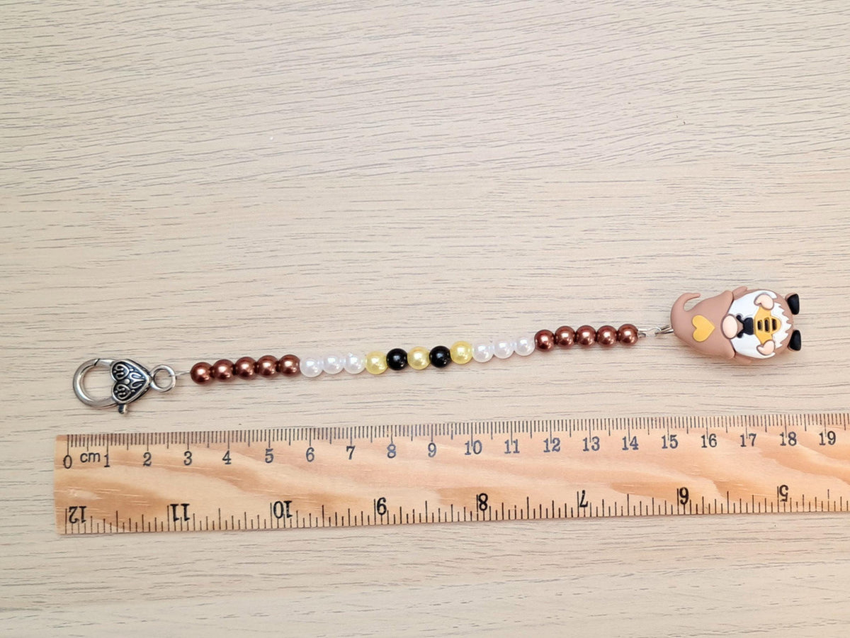 Gnome Bee Scissor Fob with Protection Bead