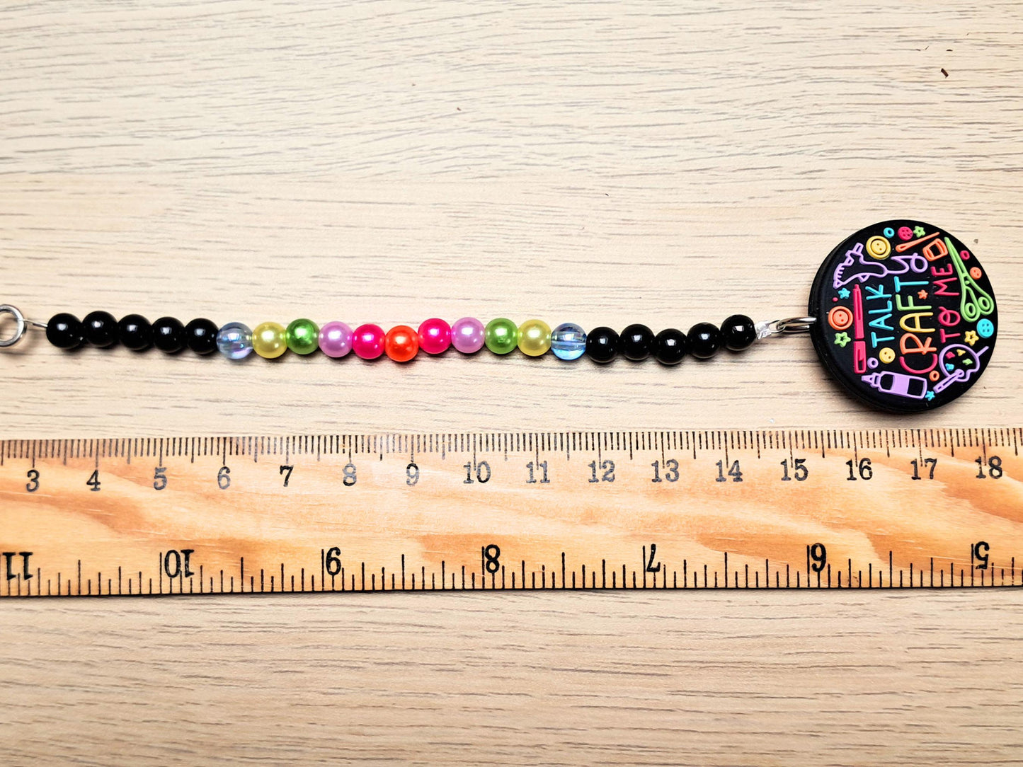 Funny 'Talk To Me Crafty' Scissor Fob with Protection Bead