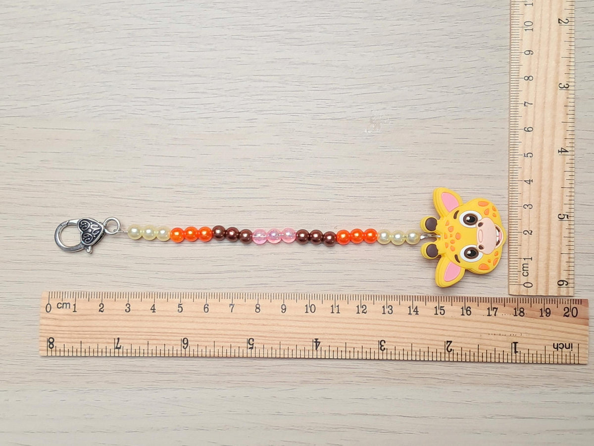 Giraffe Scissor Fob and Protection Bead