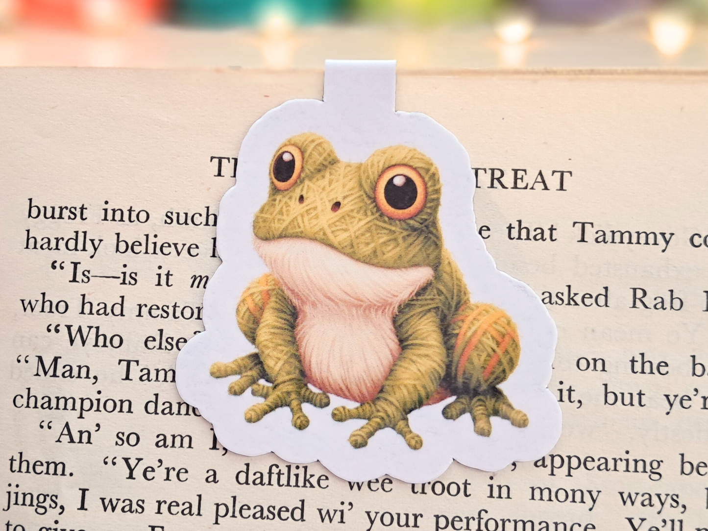 Magnetic Bookmark - Ffion the Yarn Pals Frog