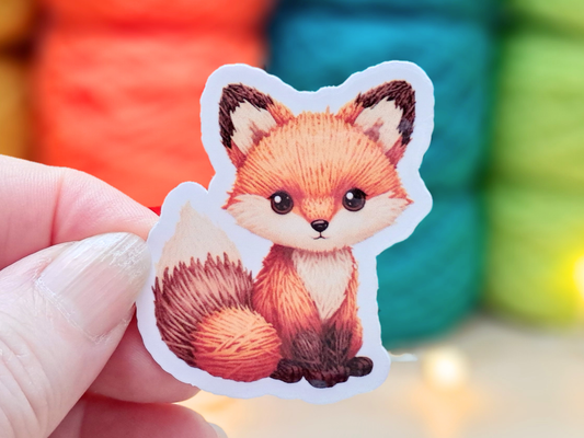 Fox Die Cut Sticker - Yarn Pals Kit
