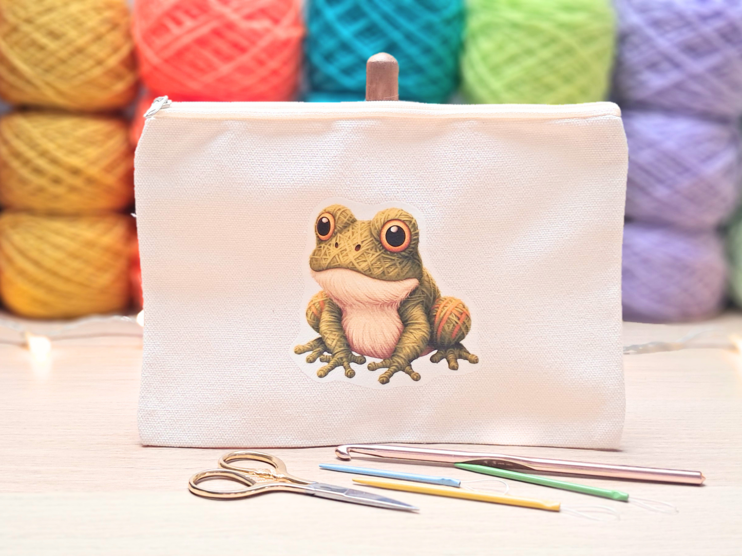 Frog Project Pouch - Yarn Pals Ffion