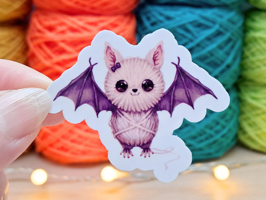 Bat Die Cut Sticker - Yarn Pals Echo