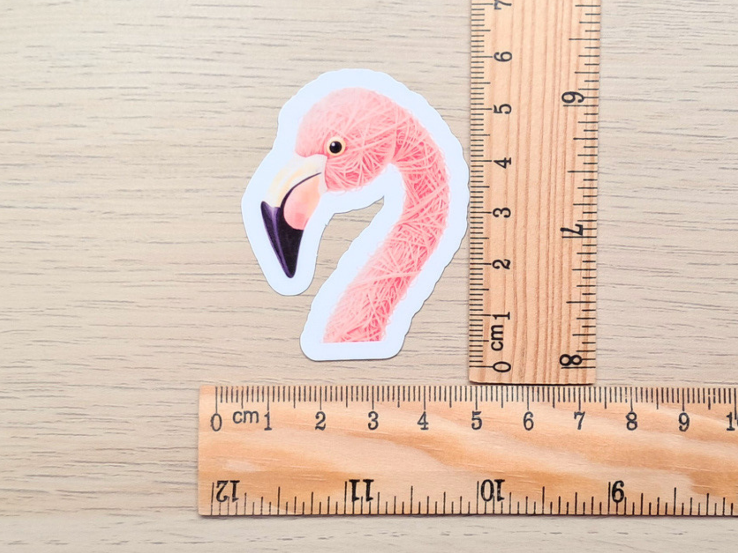 Flamingo Die Cut Sticker - Yarn Pals Blush