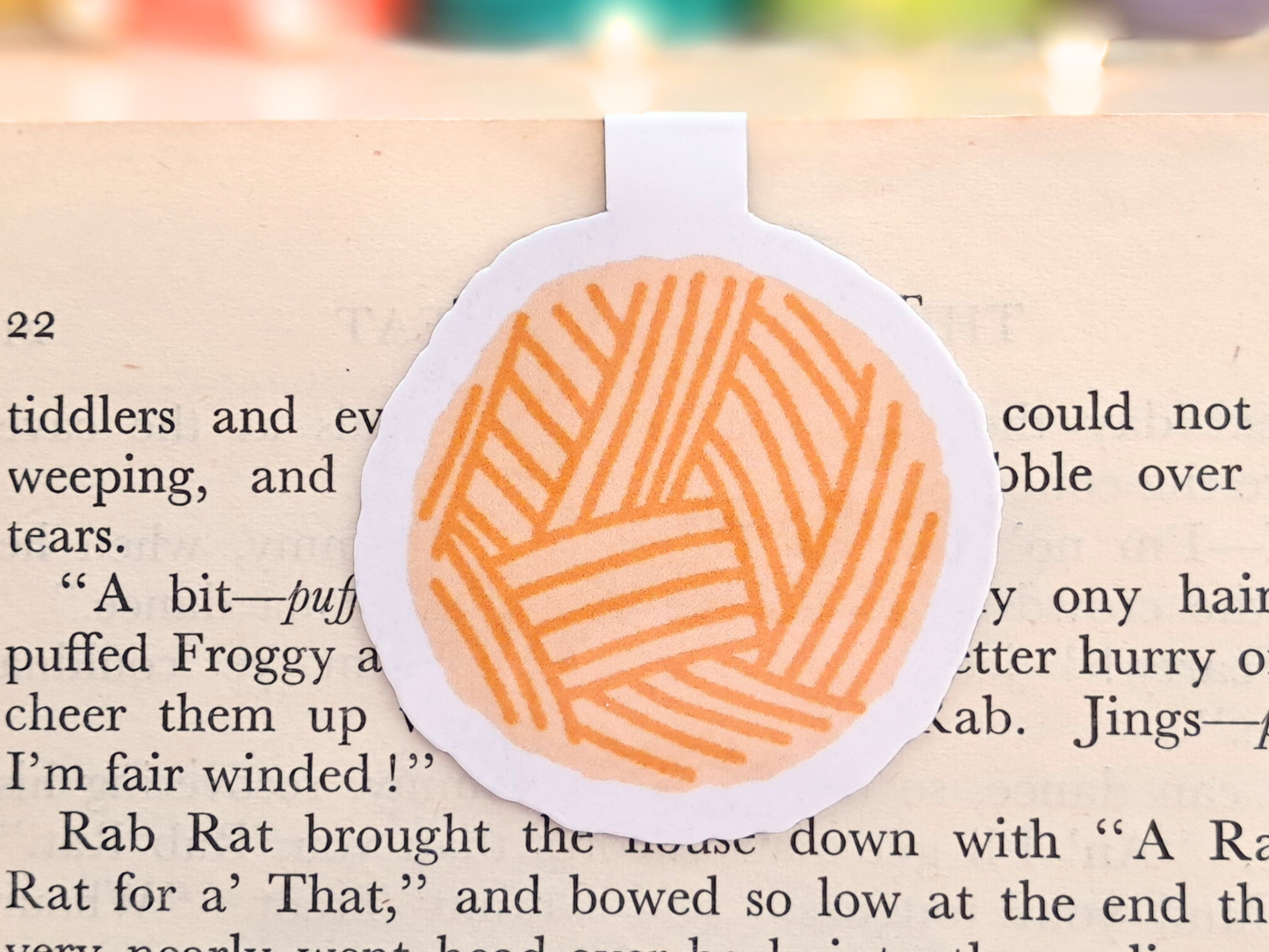 Magnetic Bookmark - Meg the Yarn Pals Mouse