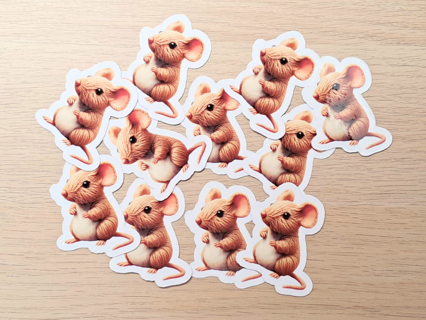 Mouse Die Cut Sticker - Yarn Pals Meg