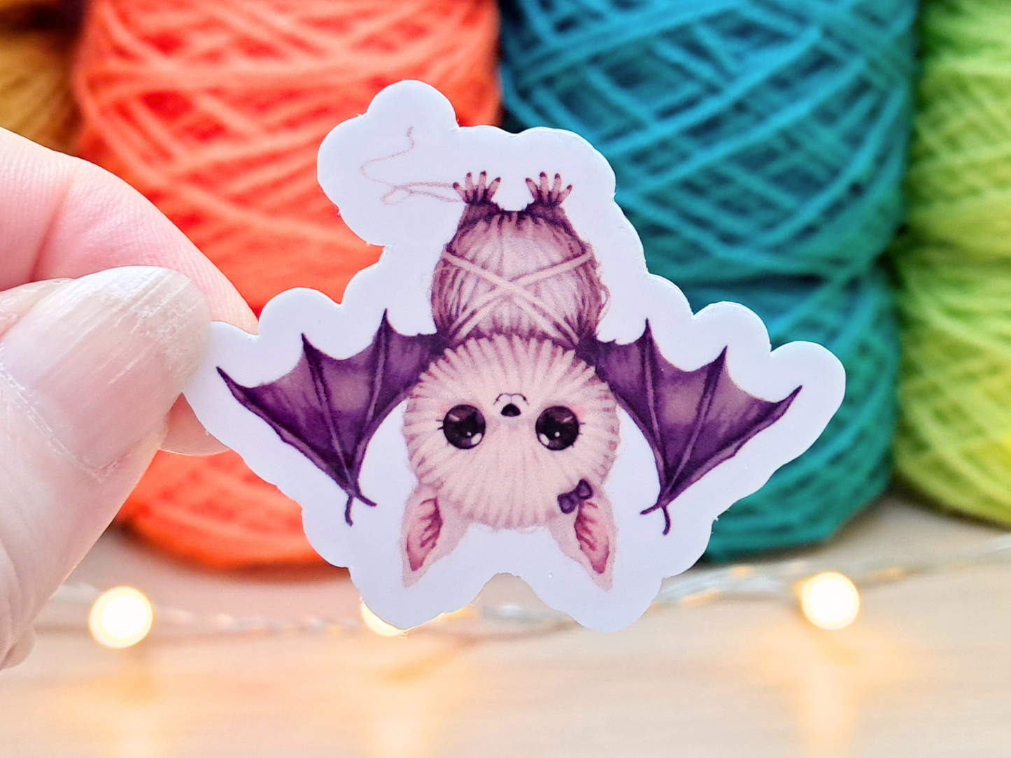 Bat Die Cut Sticker - Yarn Pals Echo