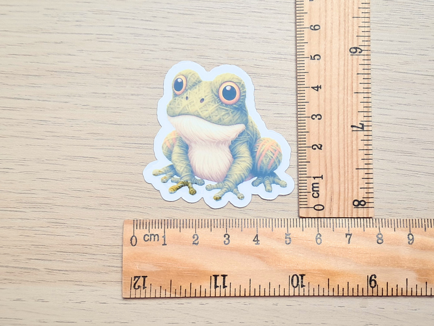 Frog Die Cut Sticker - Yarn Pals Ffion