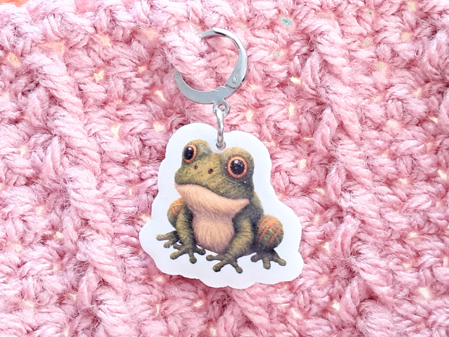 Frog Stitch Marker - Ffion the Yarn Pals Frog