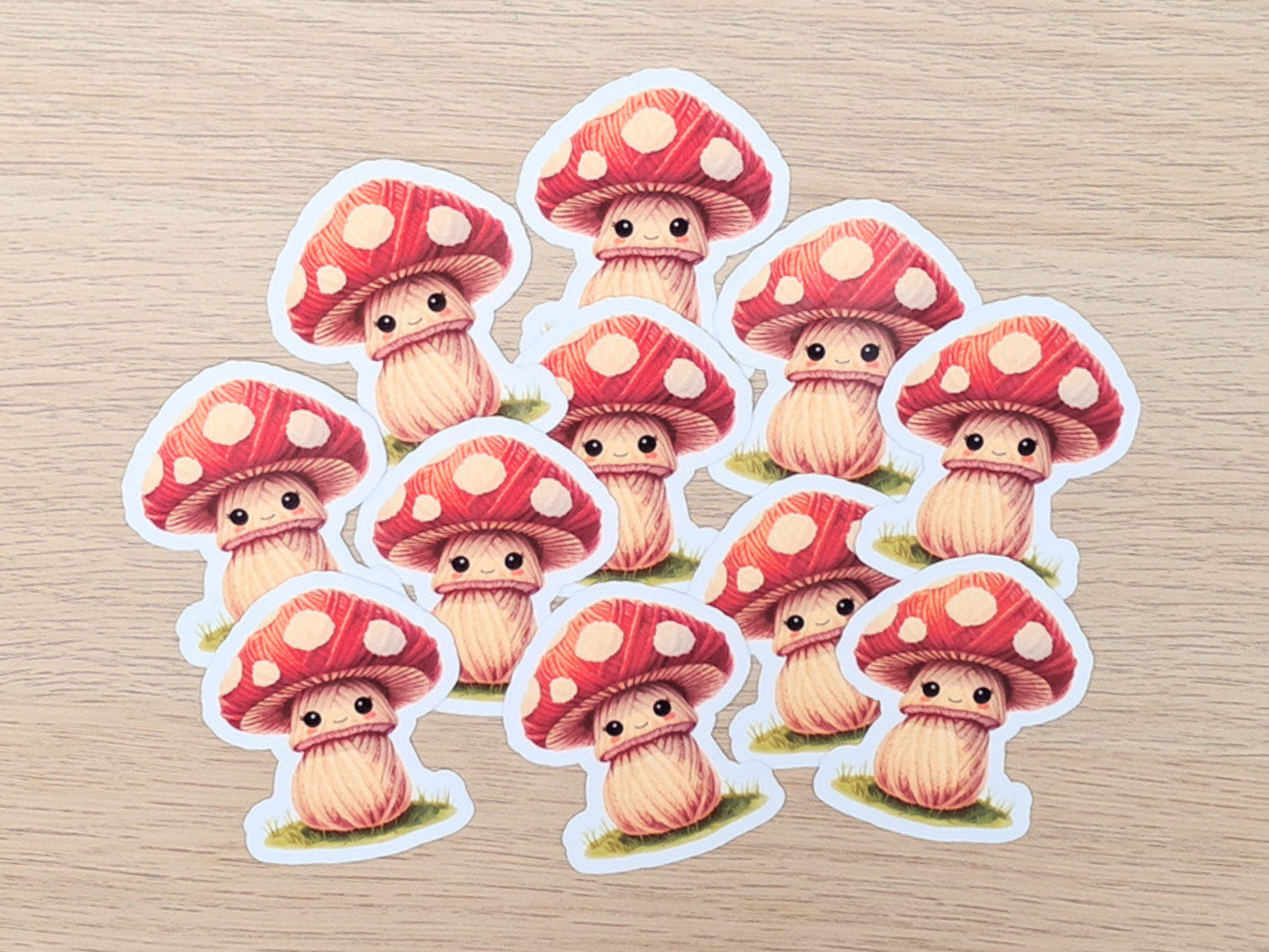 Toadstool Die Cut Sticker - Yarn Pals Tally
