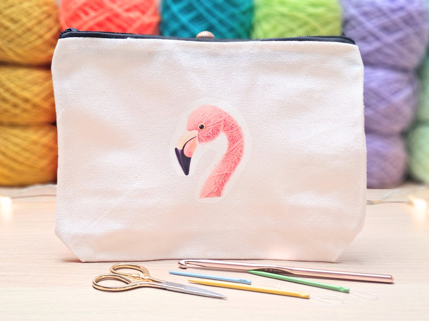 Flamingo Project Pouch - Yarn Pals Blush