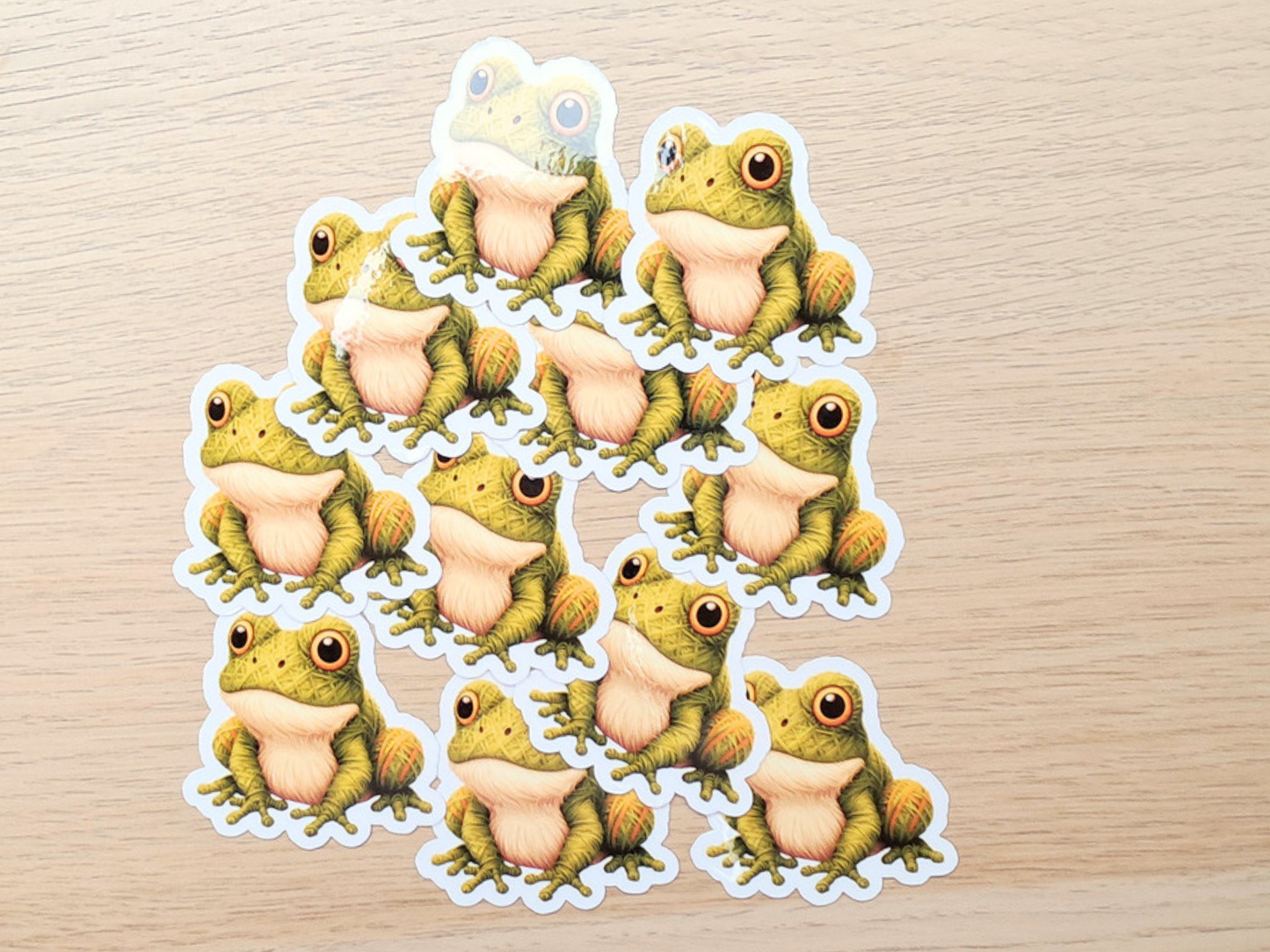 Frog Die Cut Sticker - Yarn Pals Ffion