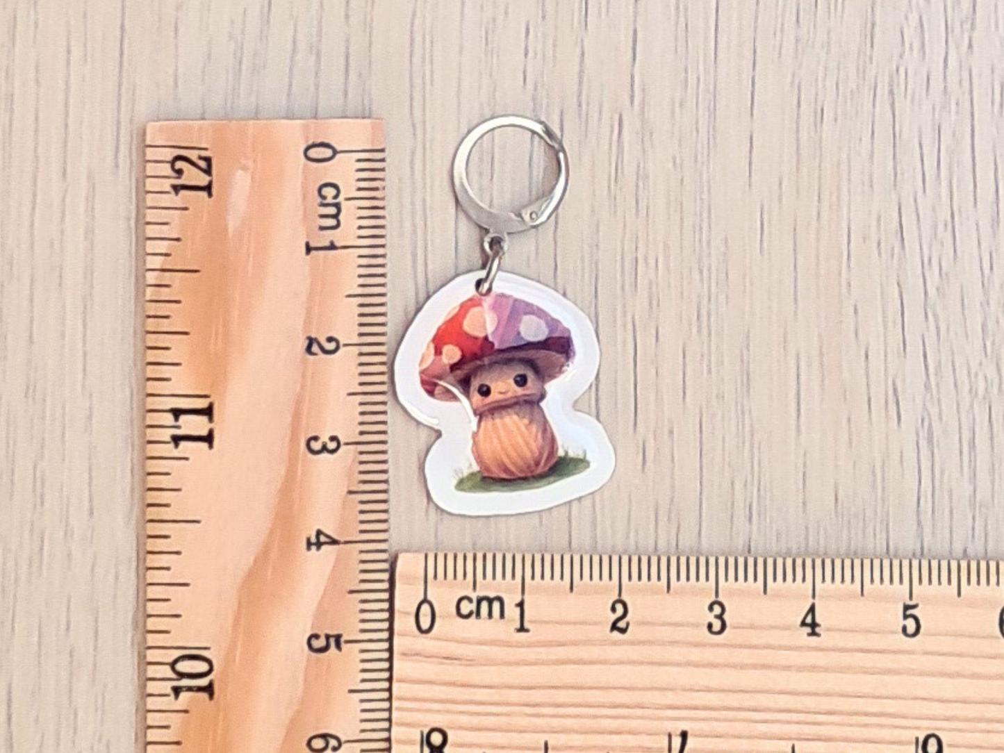 Toadstool Stitch Marker - Tally the Yarn Pals Toadstool