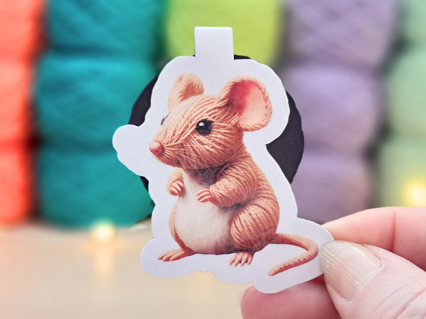 Magnetic Bookmark - Meg the Yarn Pals Mouse