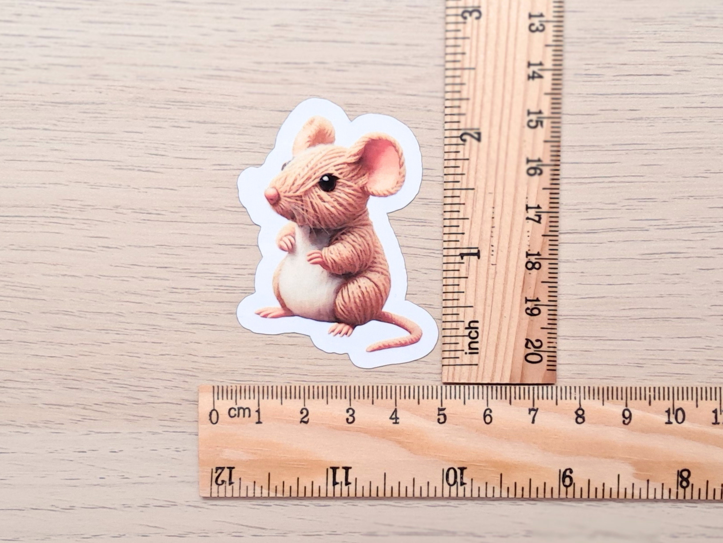 Mouse Die Cut Sticker - Yarn Pals Meg