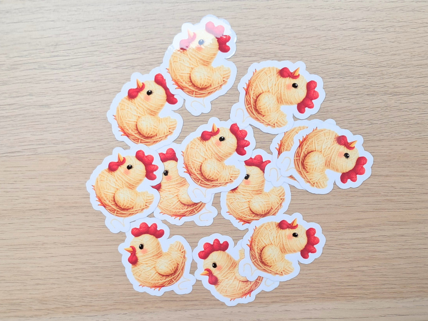 Chicken Die Cut Sticker - Yarn Pals Callie