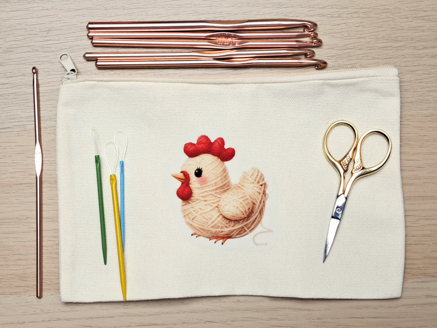 Chicken Project Pouch - Yarn Pals Callie