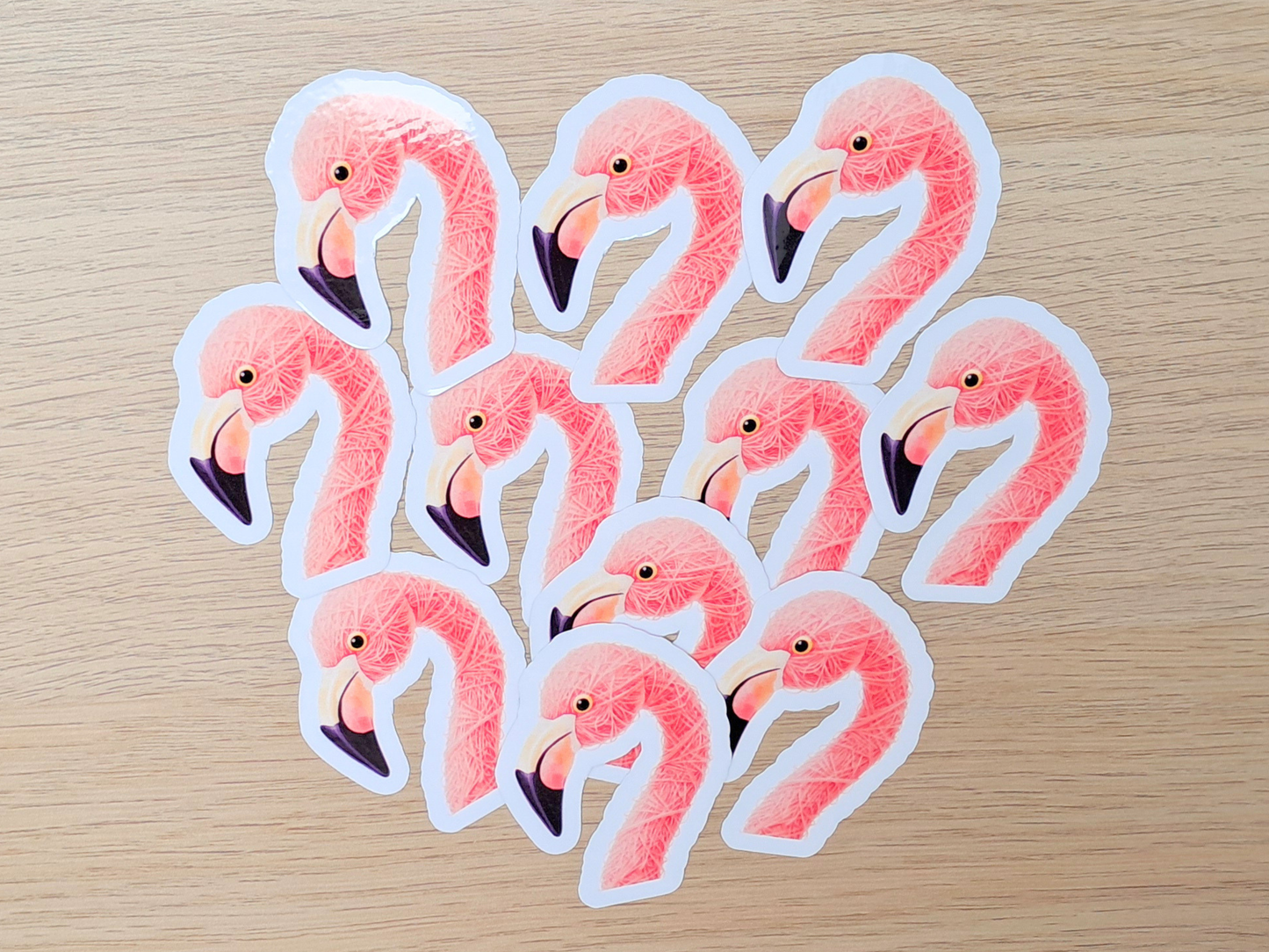Flamingo Die Cut Sticker - Yarn Pals Blush