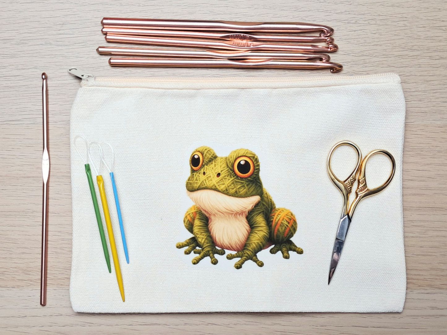 Frog Project Pouch - Yarn Pals Ffion