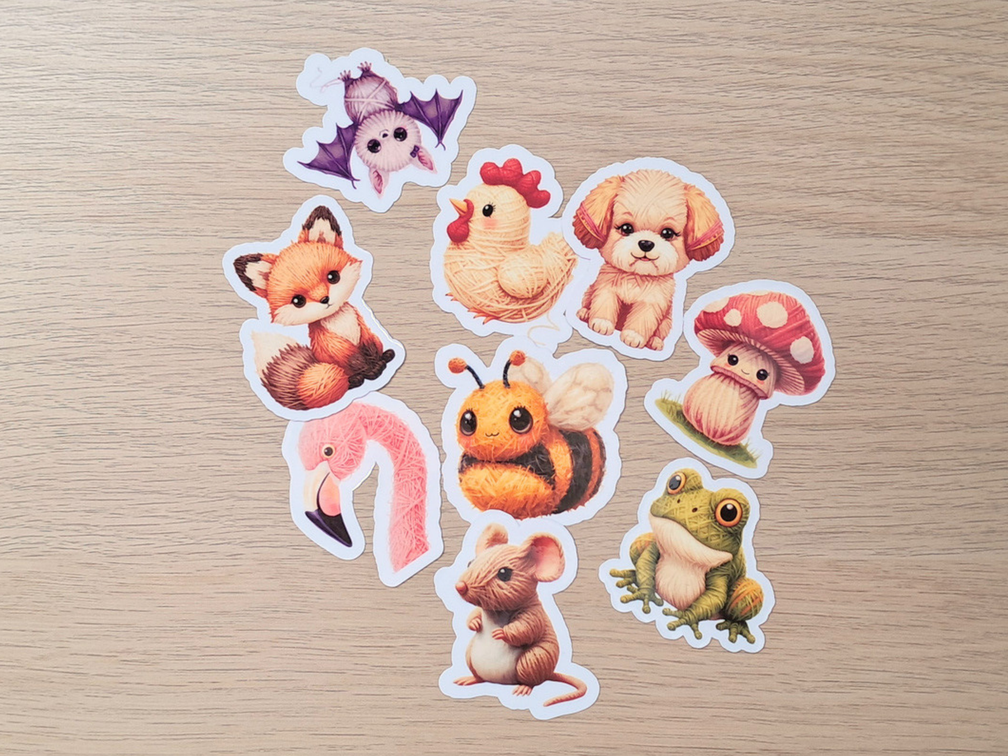 Toadstool Die Cut Sticker - Yarn Pals Tally
