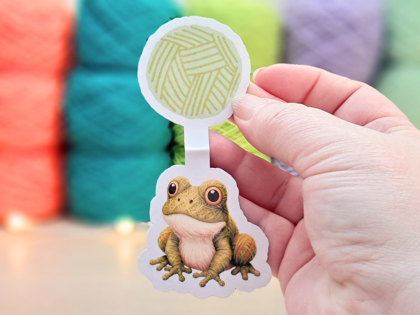 Magnetic Bookmark - Ffion the Yarn Pals Frog