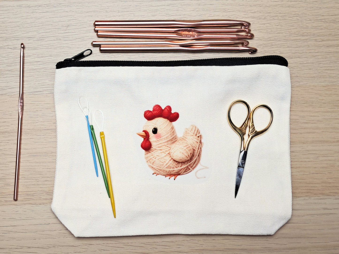 Chicken Project Pouch - Yarn Pals Callie