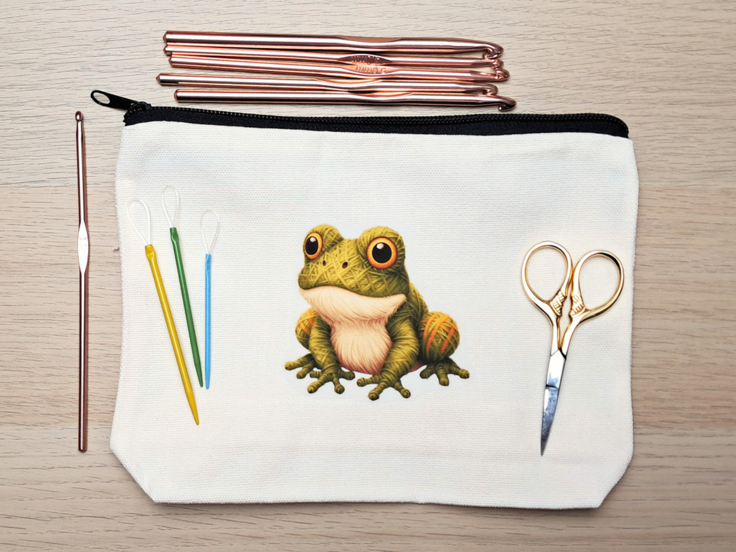 Frog Project Pouch - Yarn Pals Ffion