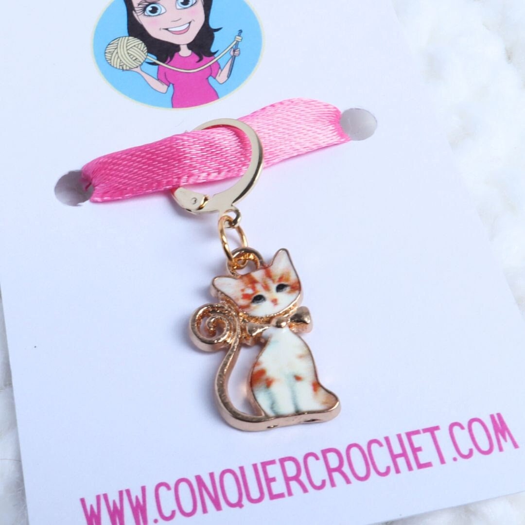 Ginger Cat Stitch Marker