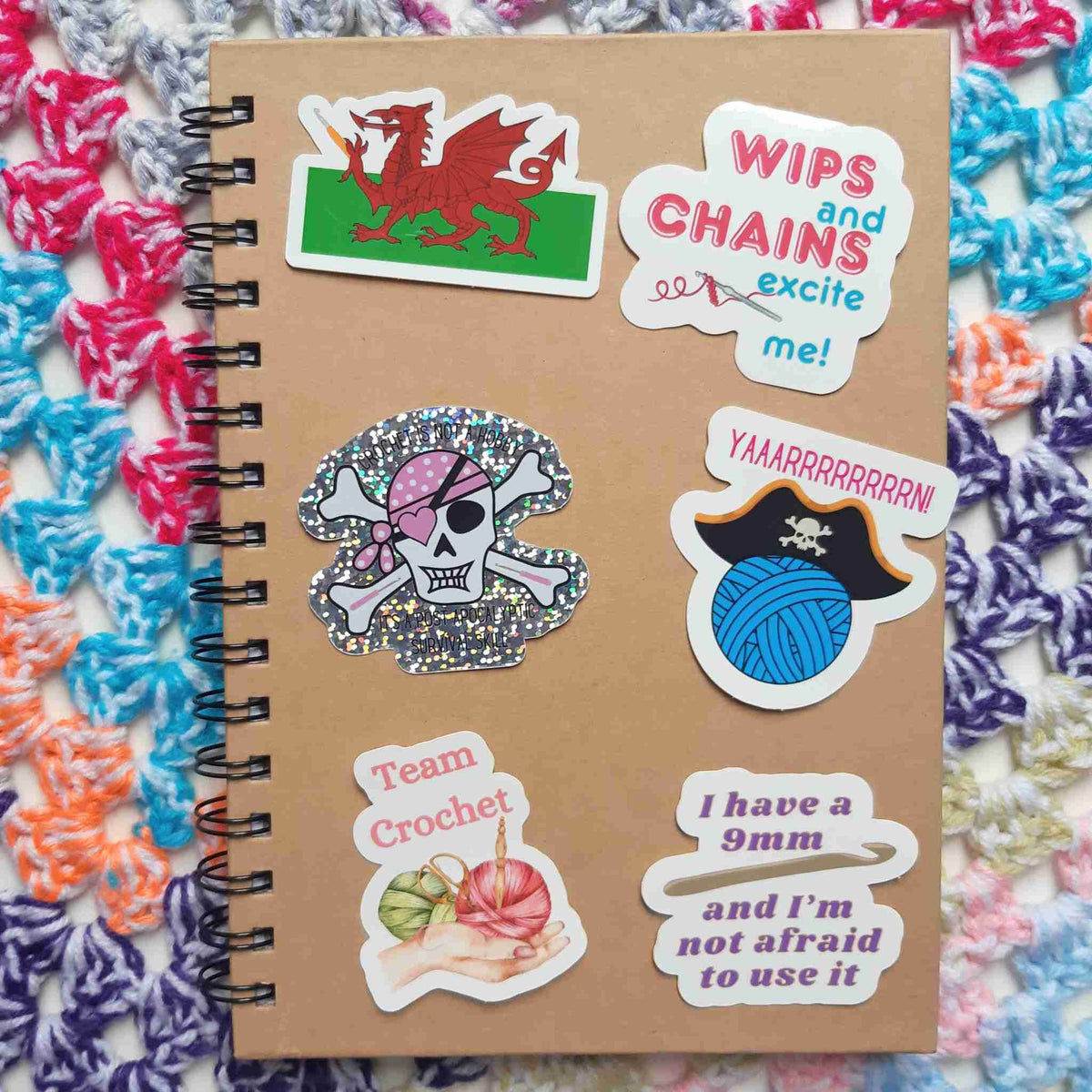 Team Crochet Waterproof Die Cut Sticker