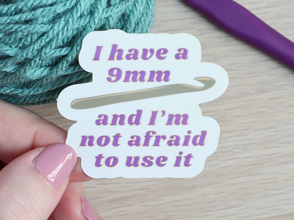 Funny Crochet Joke Die Cut Sticker