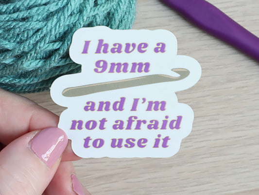 Funny Crochet Joke Die Cut Sticker
