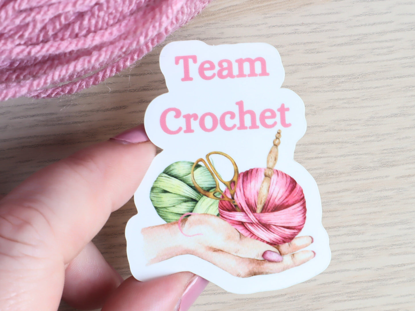Team Crochet Waterproof Die Cut Sticker