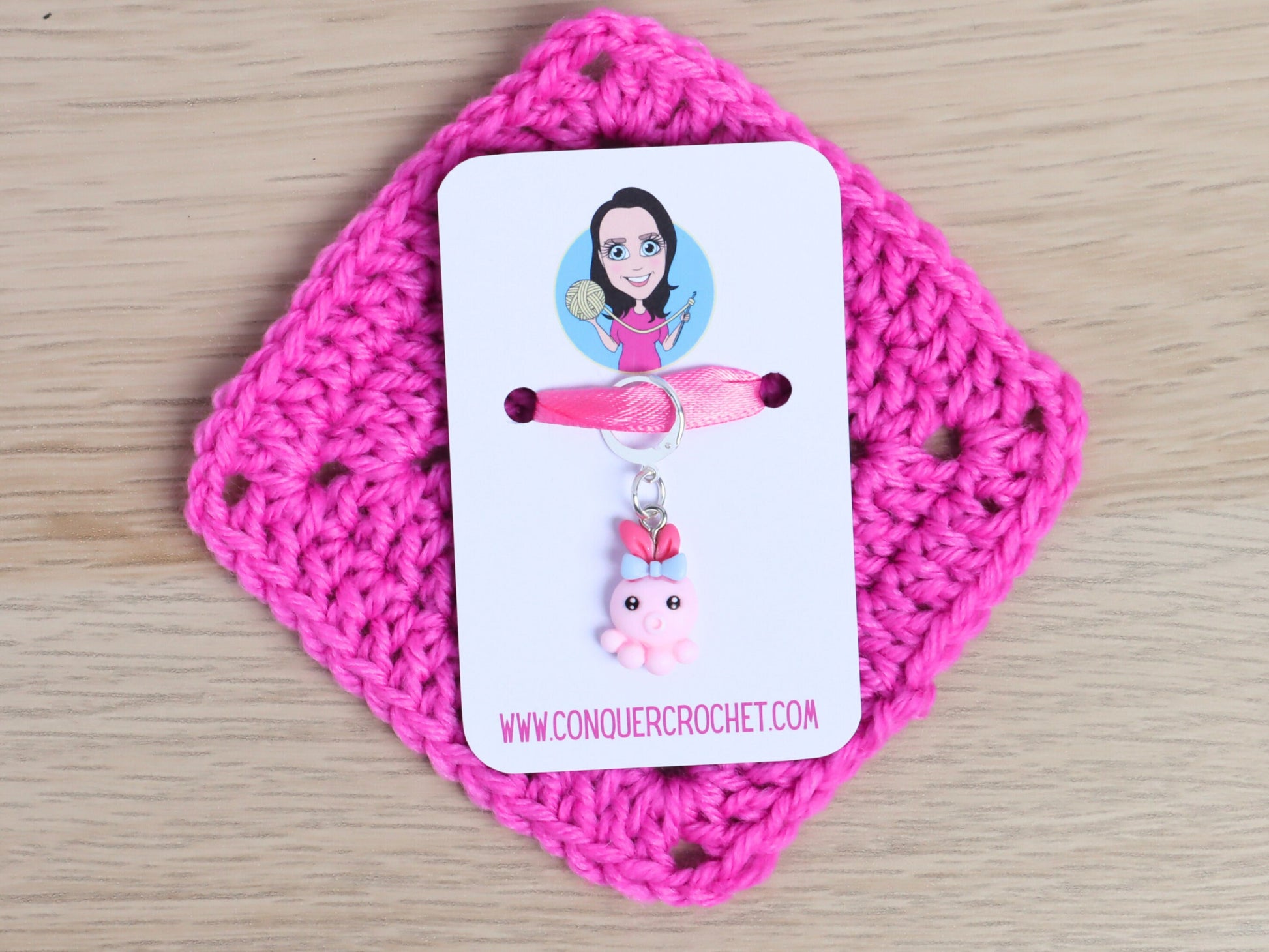 Cute Pink Octopus Kawaii Stitch Marker