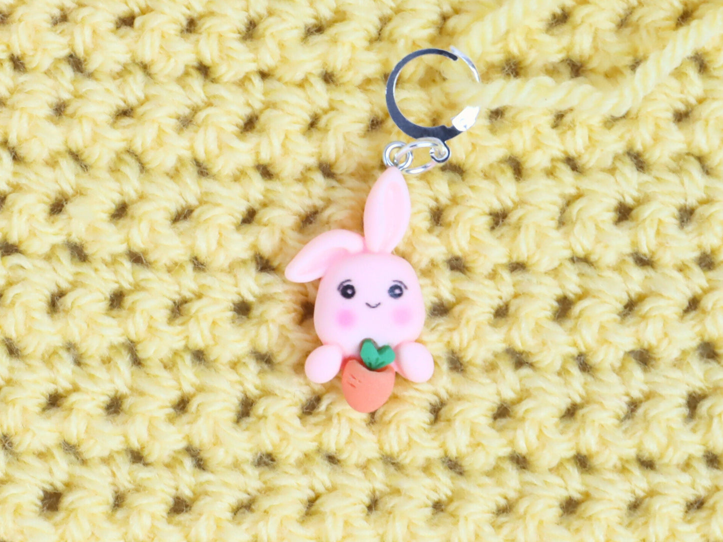 Rabbit With Carrot Stitch Marker