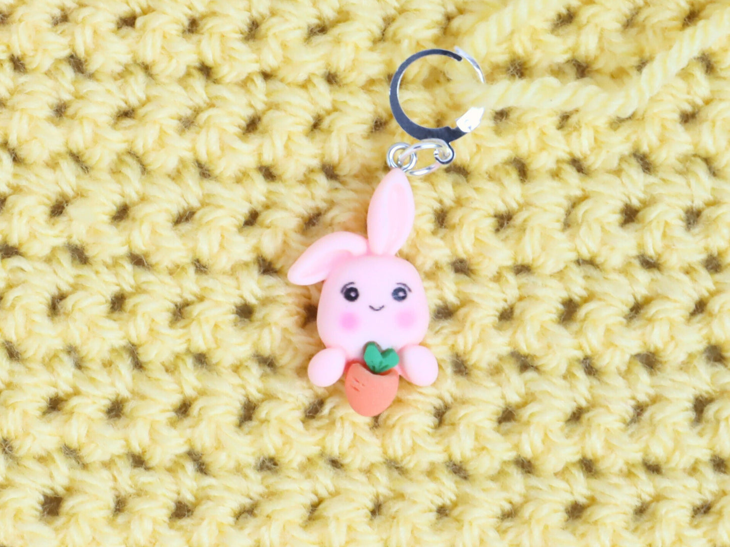Rabbit With Carrot Stitch Marker