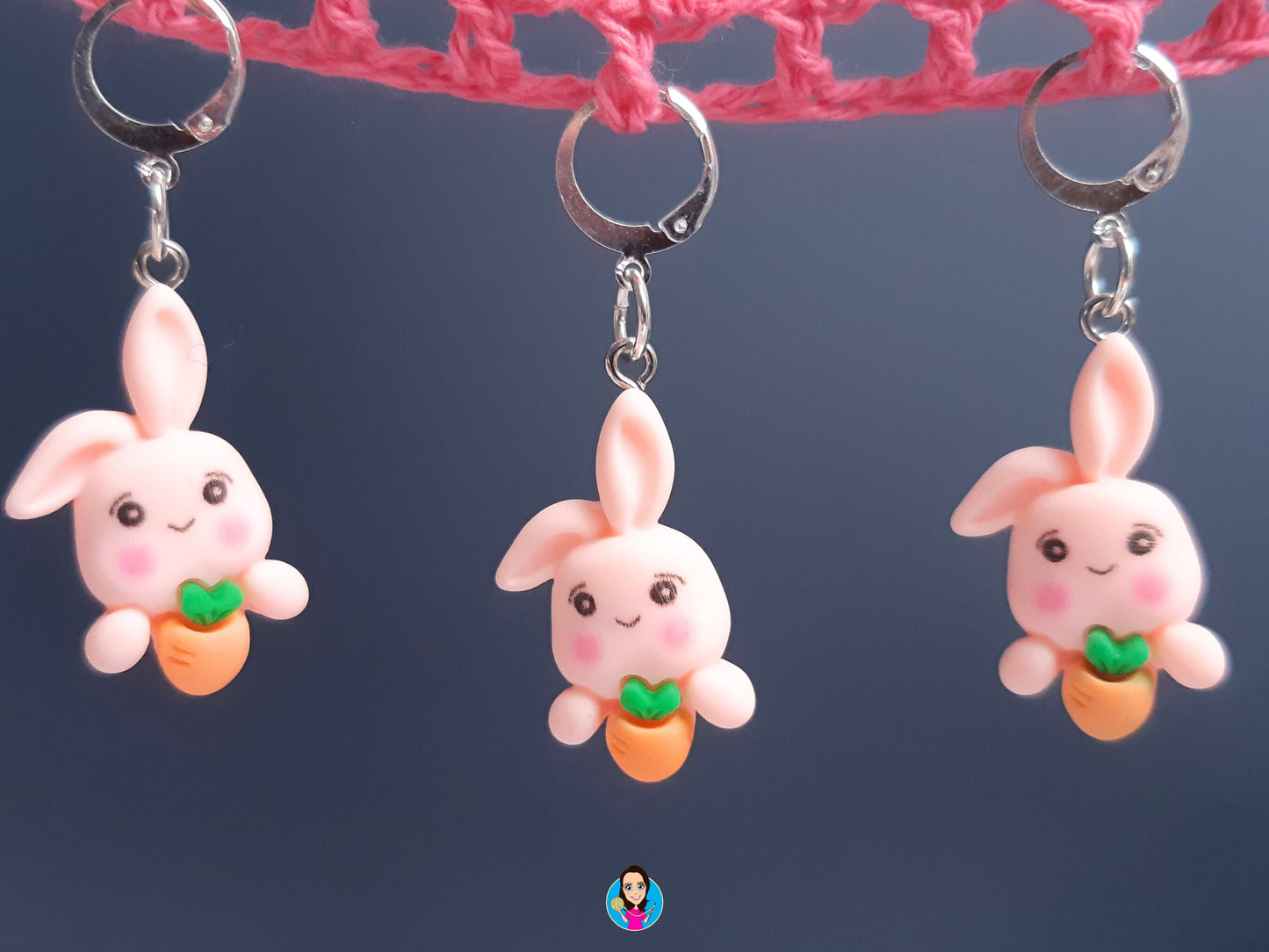Rabbit With Carrot Stitch Marker
