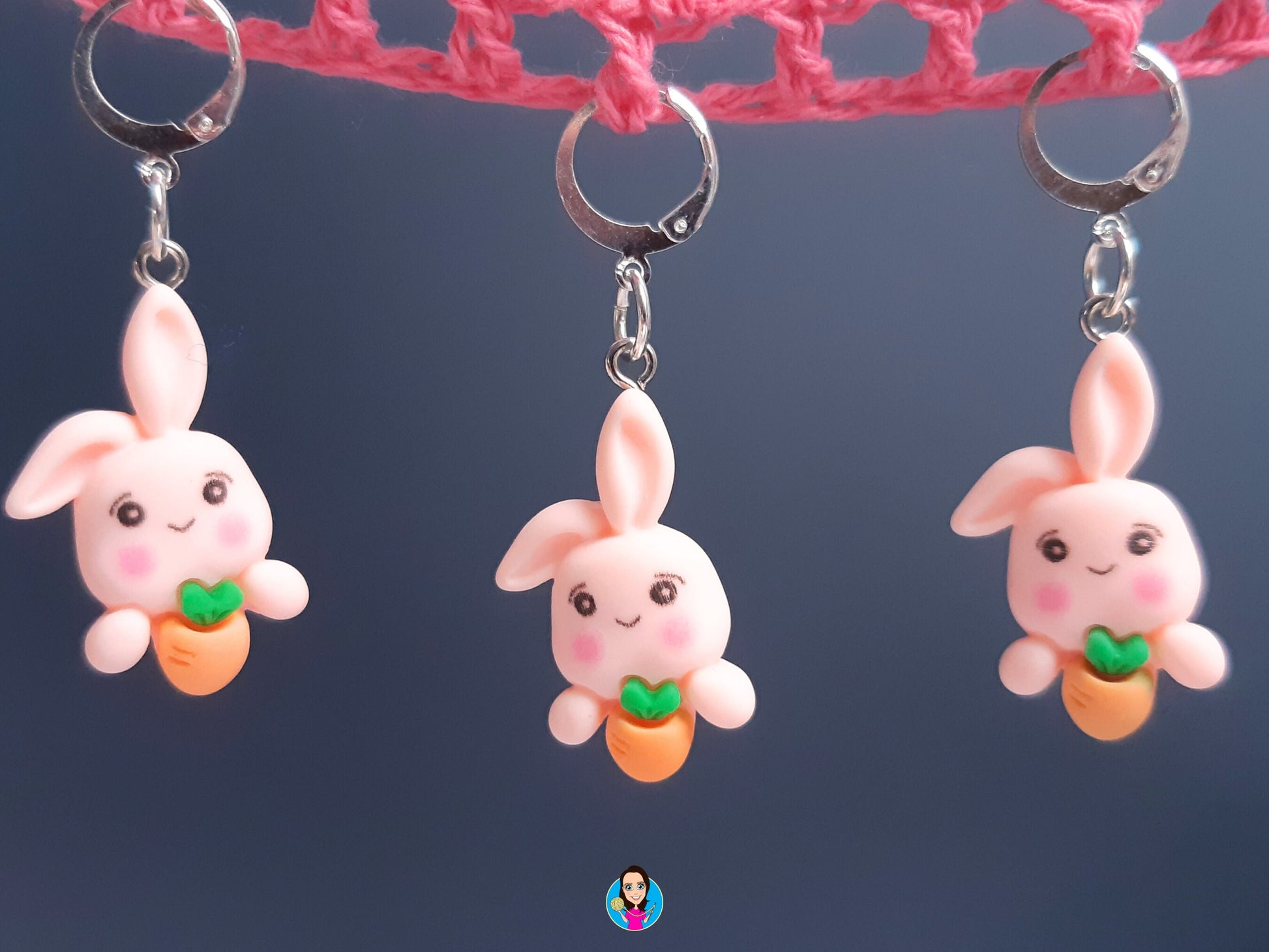 Rabbit With Carrot Stitch Marker