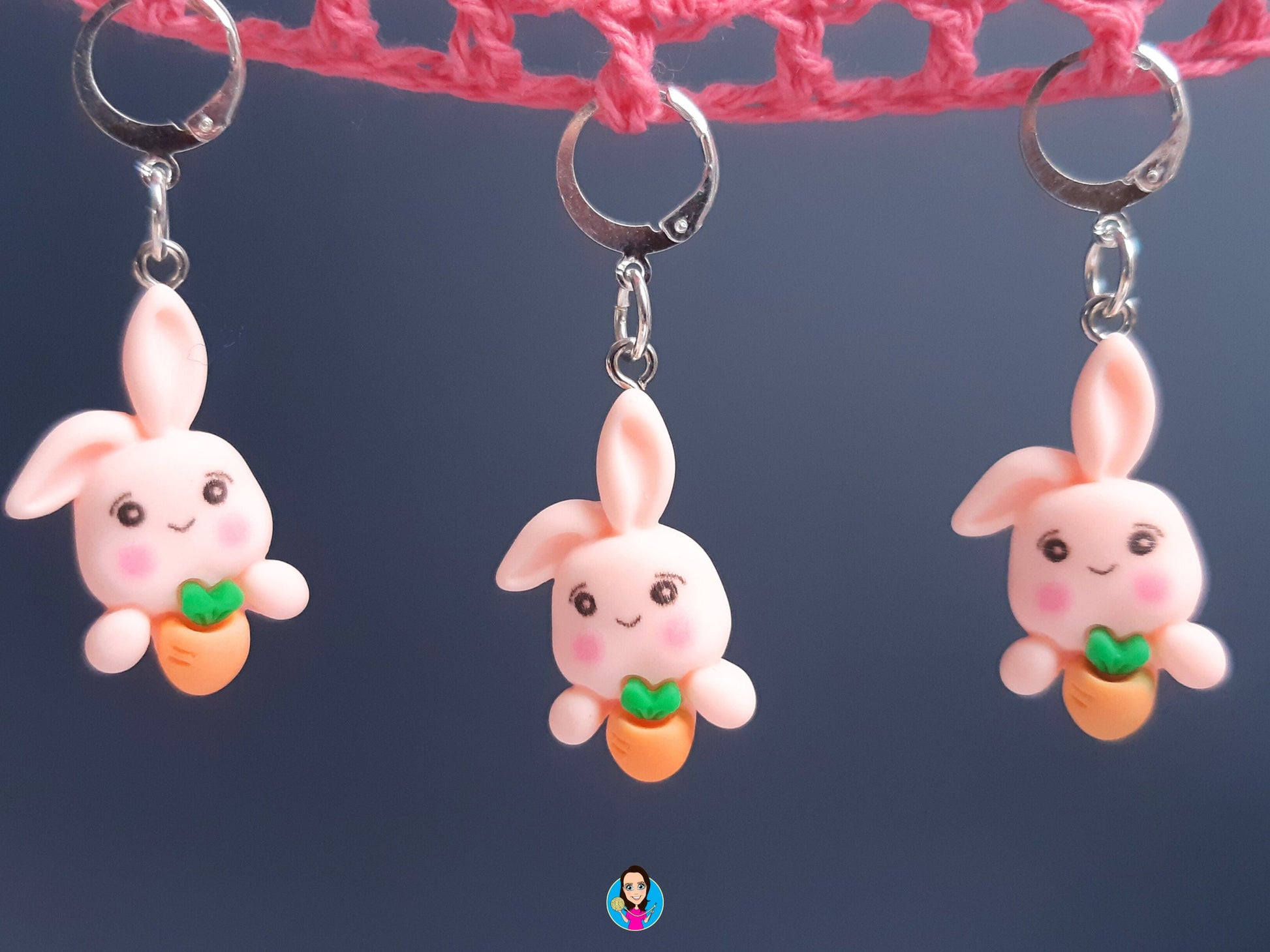 Rabbit With Carrot Stitch Marker