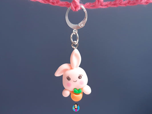 Rabbit With Carrot Stitch Marker