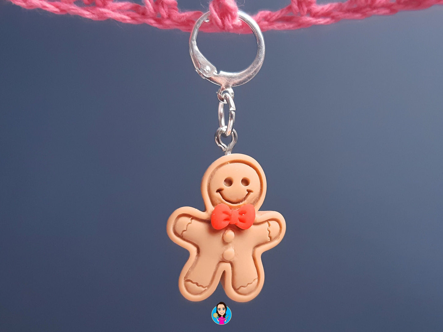 Cute Gingerbread Man Kawaii Stitch Marker