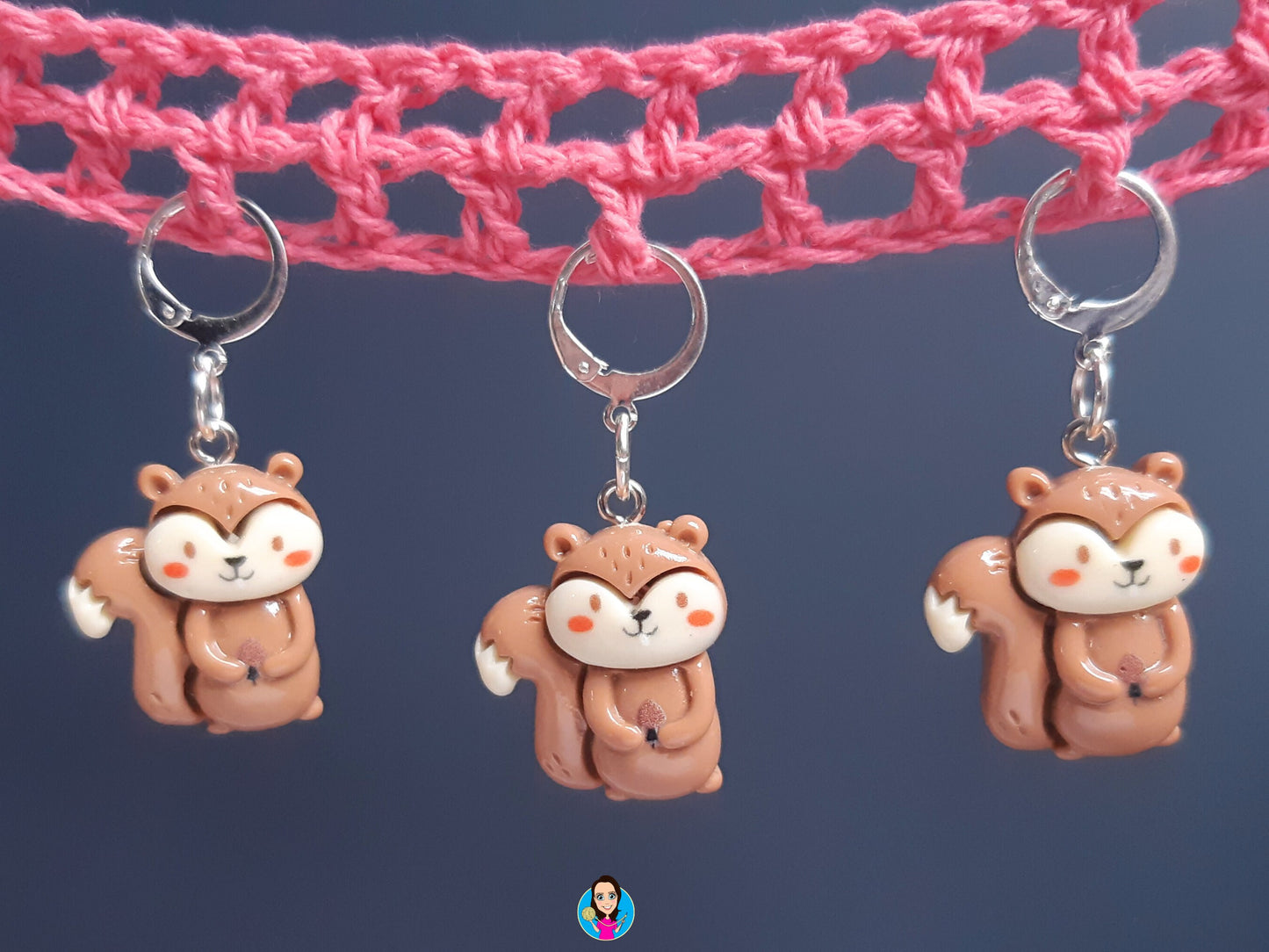 Cute Squirrel Kawaii Stitch Marker