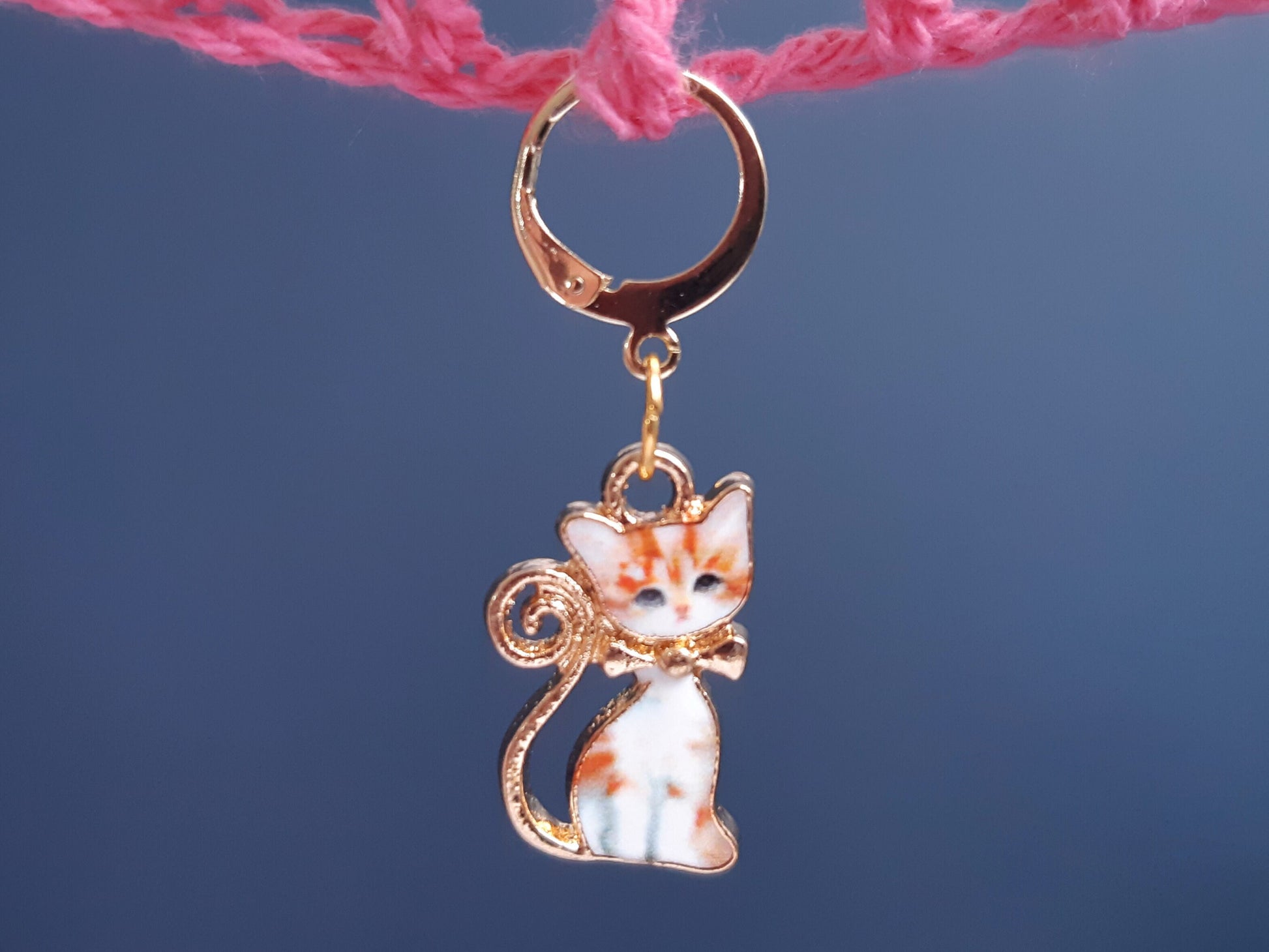 Ginger Cat Stitch Marker