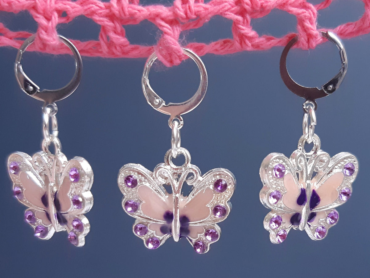 Butterfly Rhinestone Stitch Marker