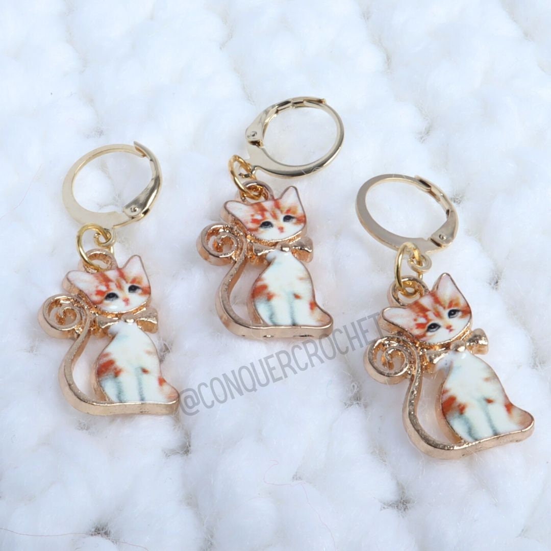 Ginger Cat Stitch Marker