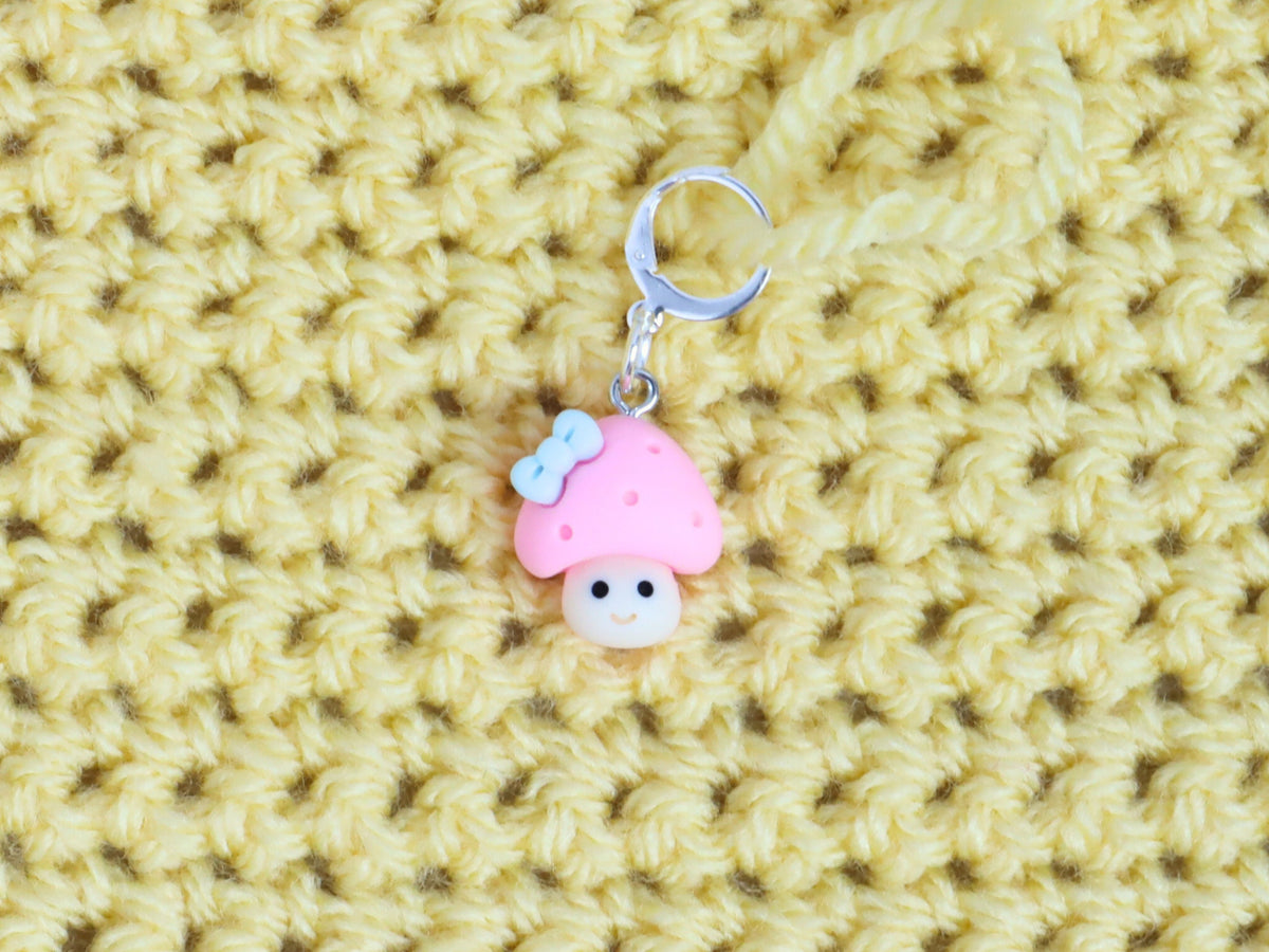 Cute Pink Mushroom Kawaii Stitch Marker