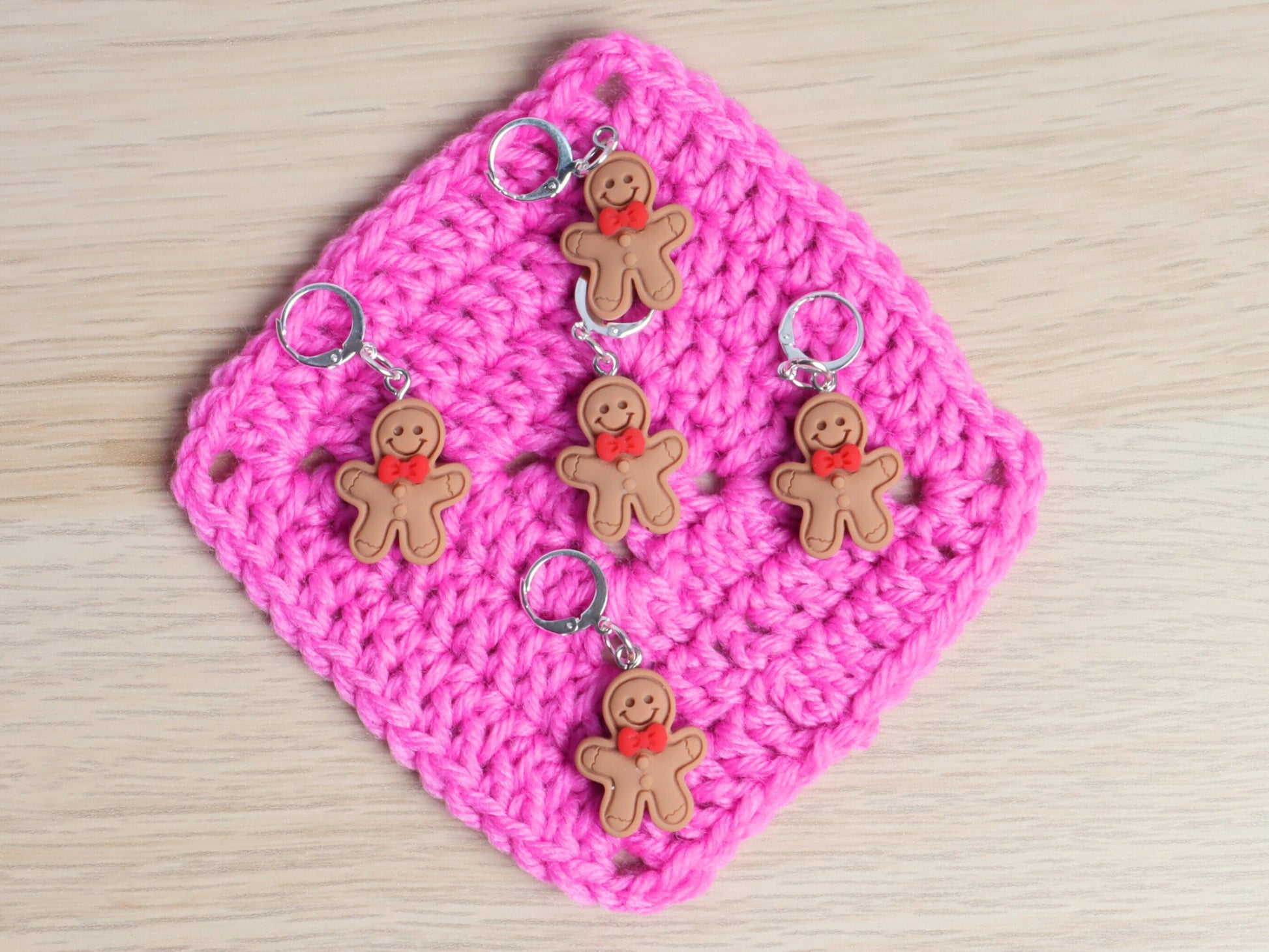Cute Gingerbread Man Kawaii Stitch Marker