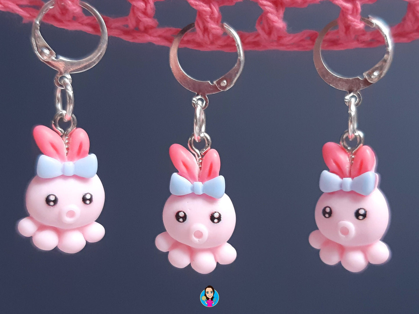 Cute Pink Octopus Kawaii Stitch Marker
